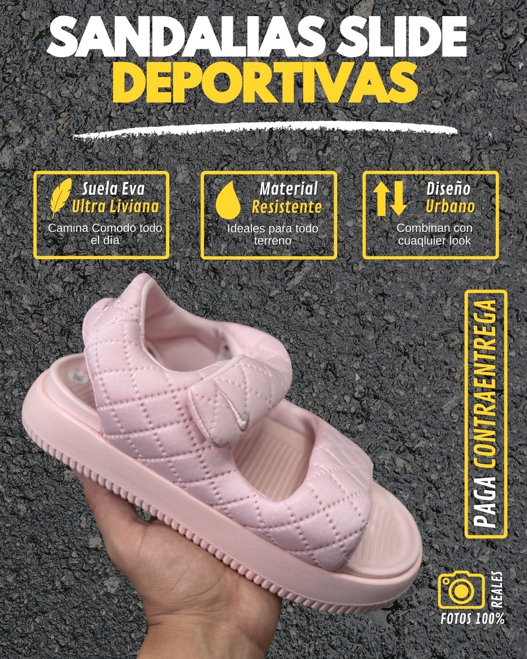 Sandalias Slide Esponja Dama