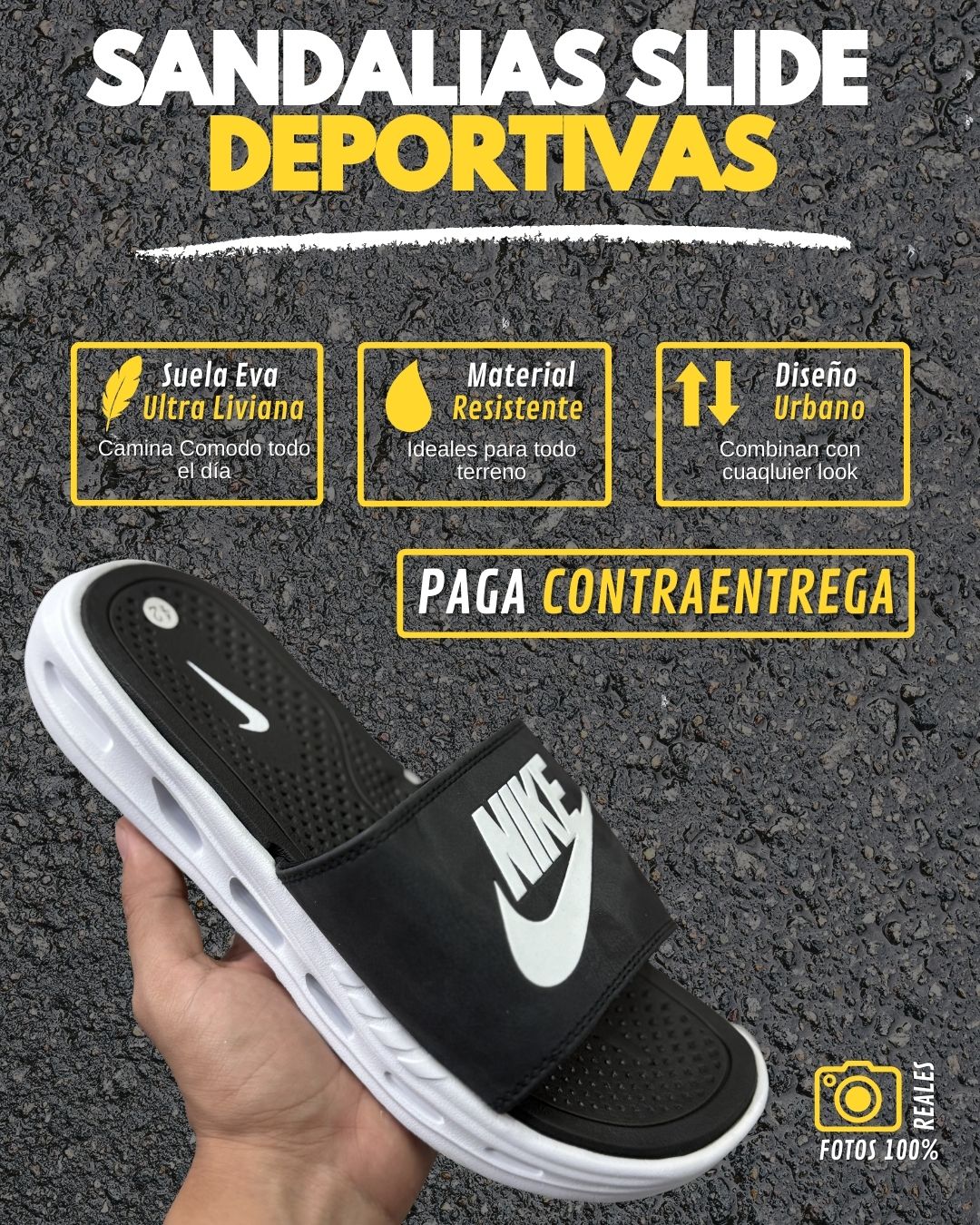 Sandalias Slide Confort Urban